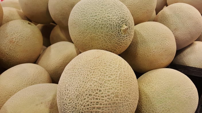 Fresh cantaloupes
