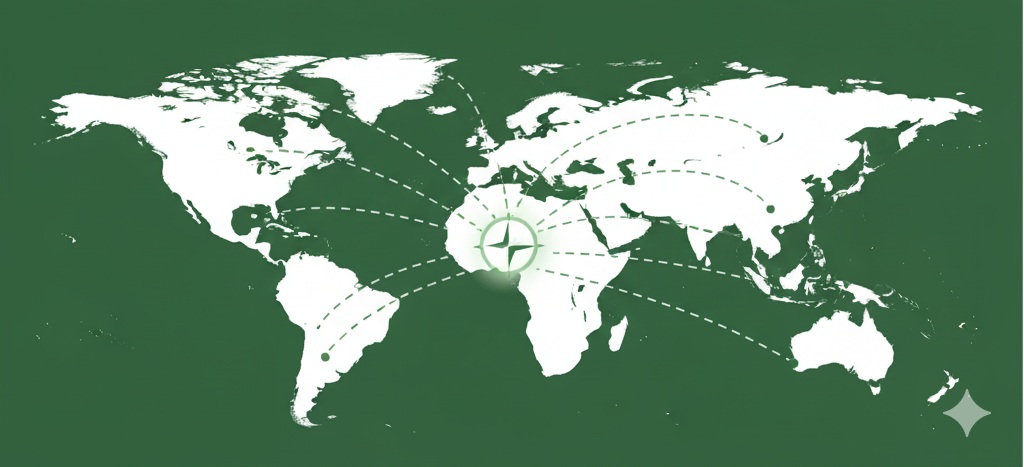 VegeLand Global Reach Map